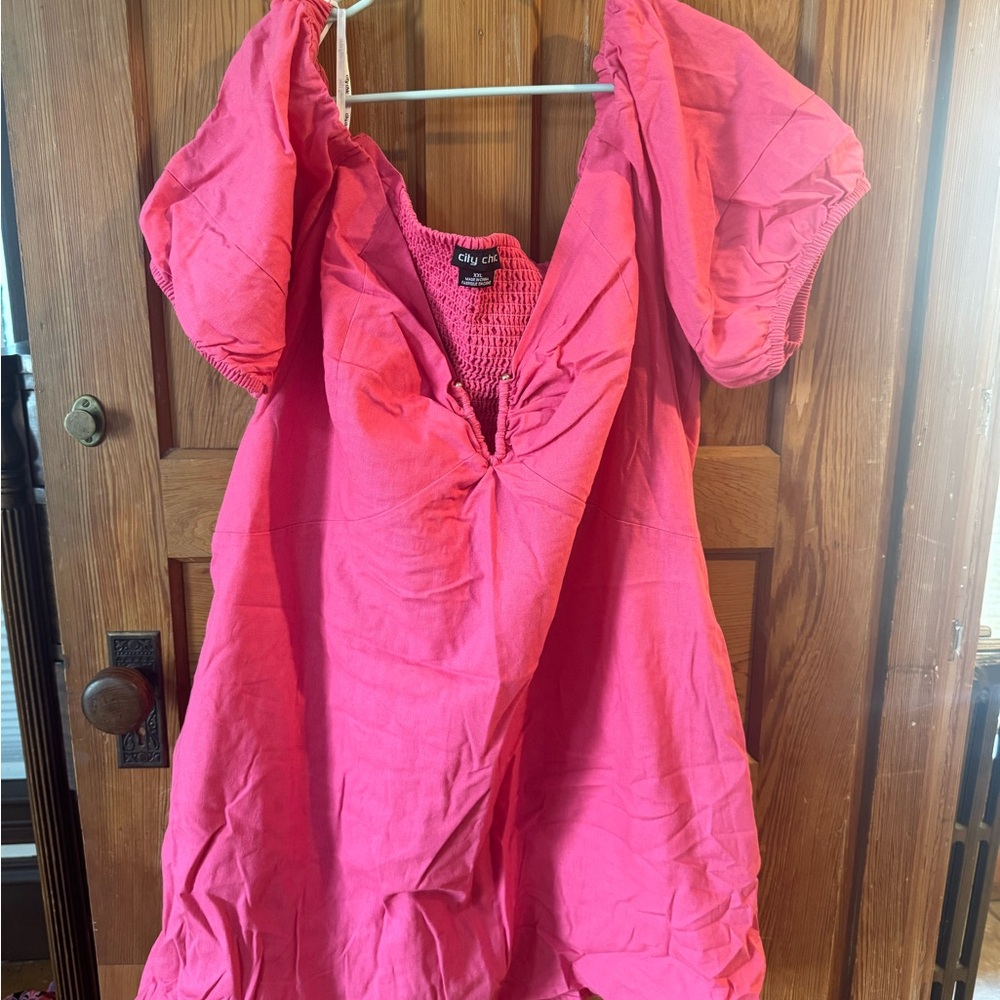 City Chic Fuchsia Dress